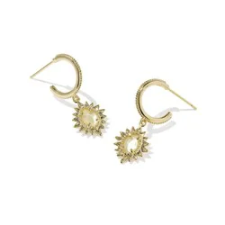 Kendra Scott Solana Huggie Earrings - Light Yellow Illusion One Size