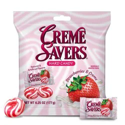 Creme Savers Strawberries n Creme Candy Peg Bag - 6.25oz