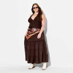 Women's Lace Halter Top - Wild Fable™ Brown XXL