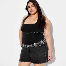 Women's Mid-Rise Denim Cut-Off Shorts - Wild Fable™ Black 17