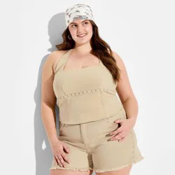 Women's Mid-Rise Denim Cut-Off Shorts - Wild Fable™ Off-White 17