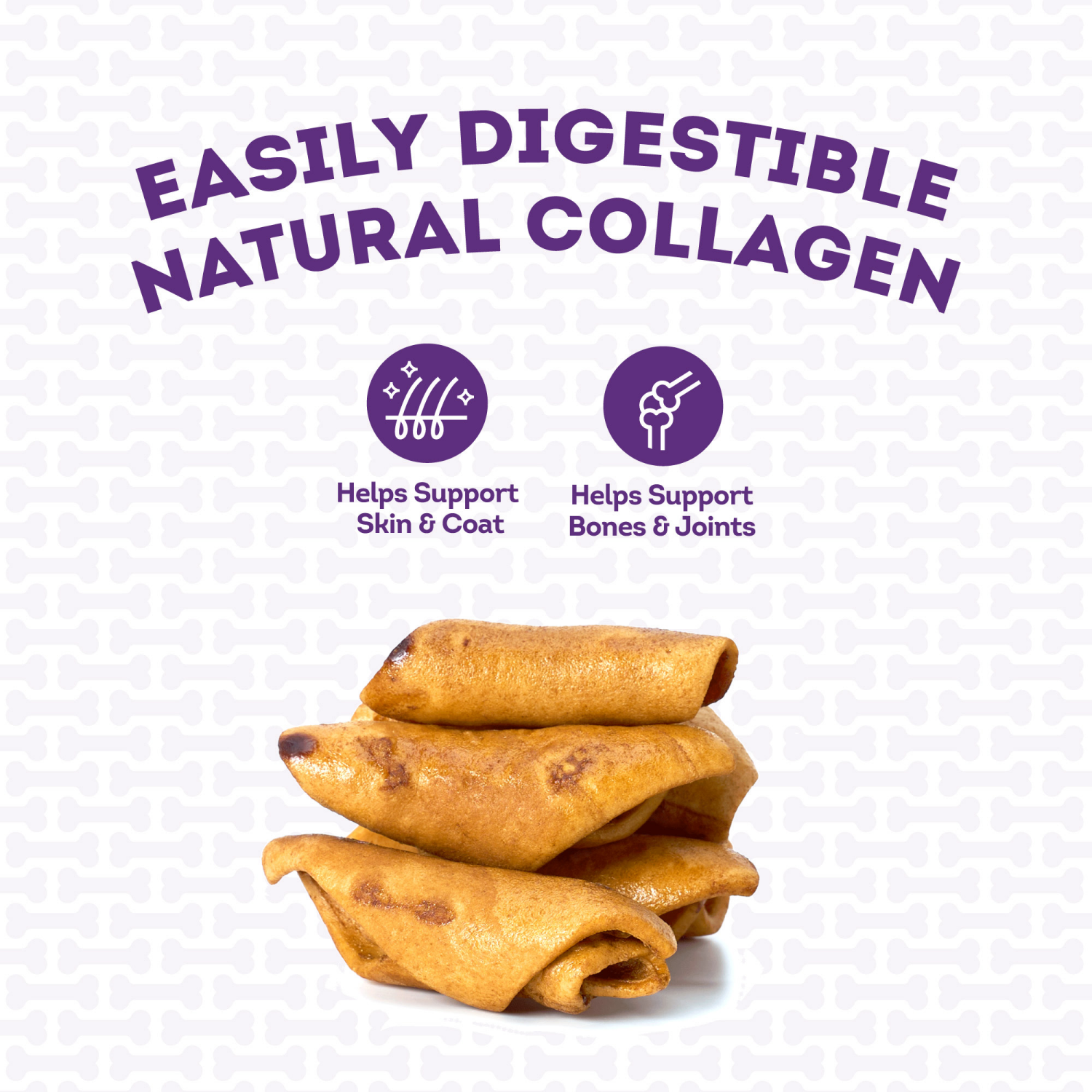 slide 4 of 5, Treatly Collagen Crisps Chicken Flavored Dog Chews 5 oz, 5 oz