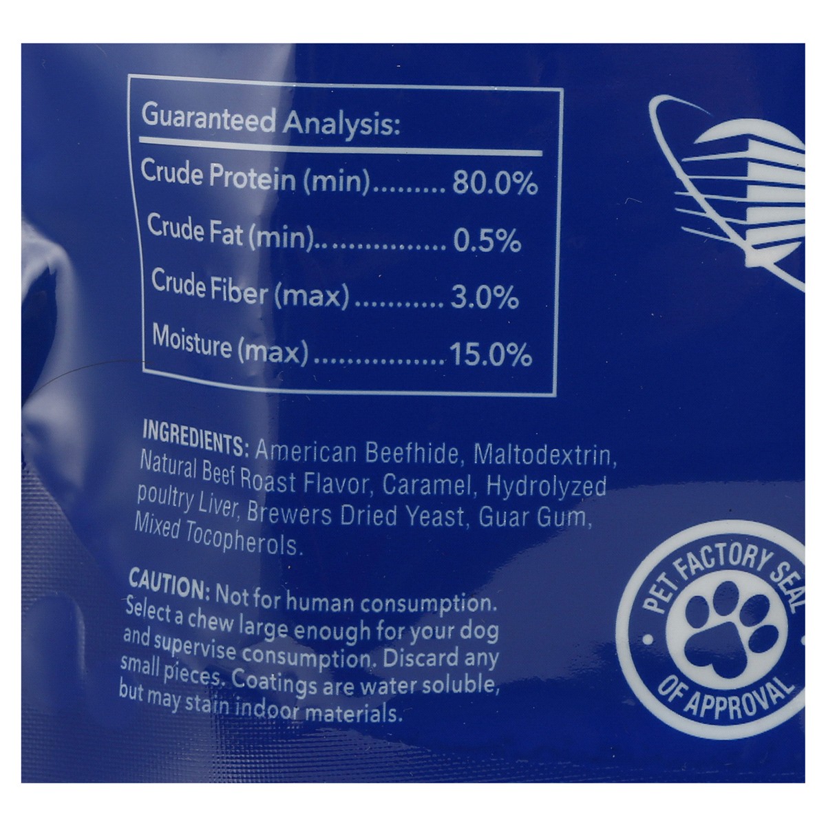 slide 2 of 2, Pet Factory Premium Beefhide Chip Rolls, Beef Pot Roast, 18 ct