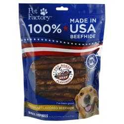 Pet Factory Premium Beefhide Chip Rolls, Beef Pot Roast