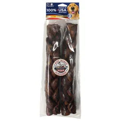 Pet Factory Premium Flavored Beefhide Braid, Beef Pot Roast Flavored