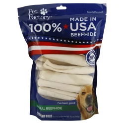 Pet Factory American Beefhide Chip Rolls USA, 5"