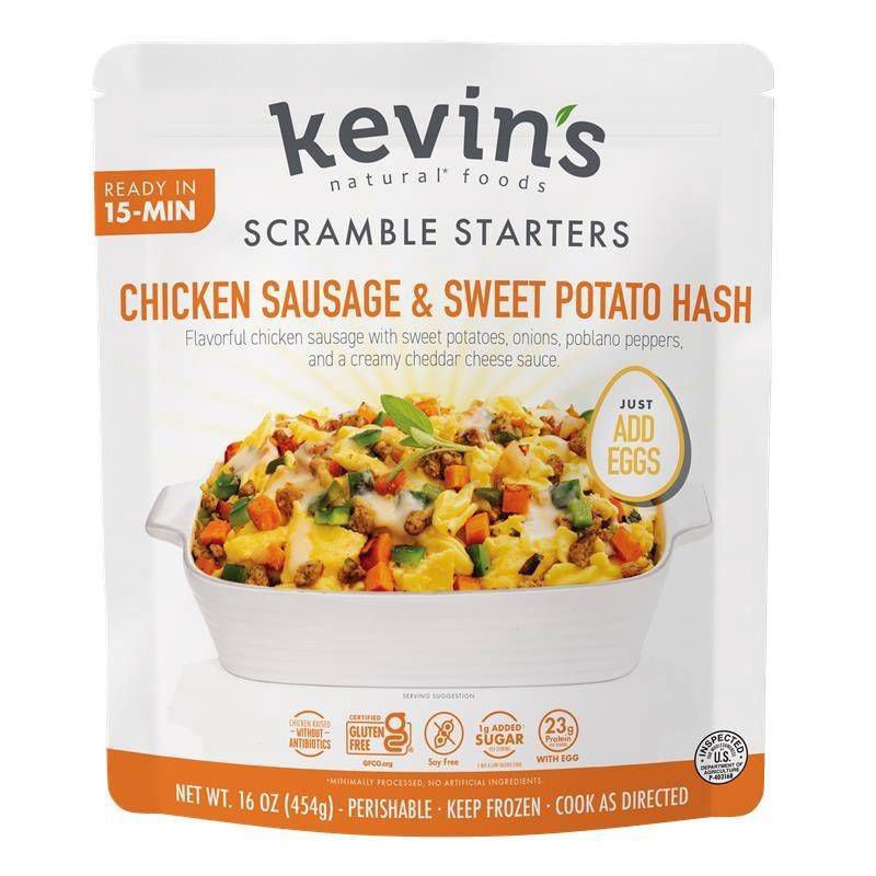 slide 1 of 1, Kevin's Natural Foods Kevin's Foods Chicken Sausage Sweet Potato Scramble Starters - 16oz: Gluten-Free, Soy-Free, 16 oz