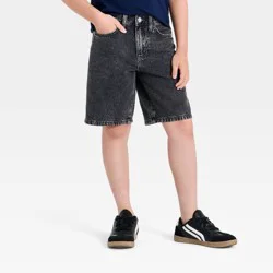 Boys' 'At the Knee' Baggy Denim Shorts - Cat & Jack™ Black Wash 14