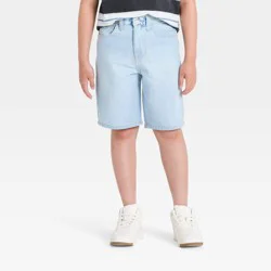 Boys' 'At the Knee' Baggy Denim Shorts - Cat & Jack™ Light Wash 16