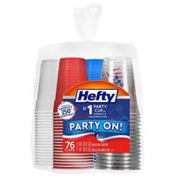 Hefty Party On! Variety Pack Disposable Cups with Print - Red/White/Blue - 16 fl oz/76ct