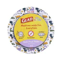 Glad for kids' Dino Disposable Paper Plates 8.5" - 24ct