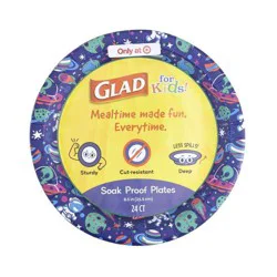 Glad for kids' Space Alien Disposable Paper Plates 8.5" - 24ct