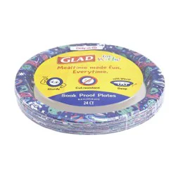 Glad for kids' Space Alien Disposable Paper Plates 8.5" - 24ct