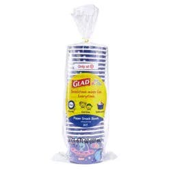 Glad for kids' Space Alien Disposable Paper Snack Bowls w/o Lid - 6oz/24ct