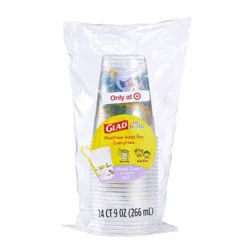 Glad for kids' Dino Plastic Disposable Cups - 9oz/24ct