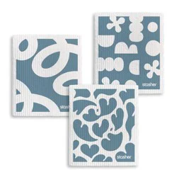 stasher Premium Reusable Dish Cloth Paper Towels - 3pk