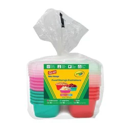 Glad Take-Aways Crayola Snack Essentials Pack - 8oz Cranberry Crush, 12oz Jungle Green, 16oz Scarlett - 15pk