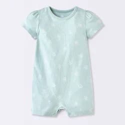Baby Girls' Shell Short Sleeve Romper - Cloud Island™ Blue 6-9M