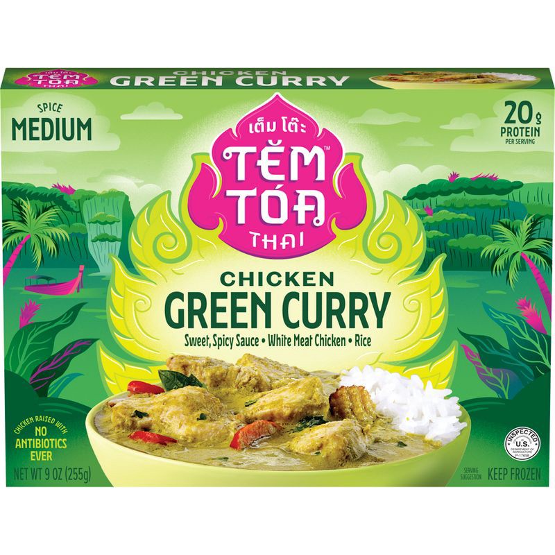 slide 1 of 3, Tem Toa Chicken Green Curry - 9oz, 9 oz