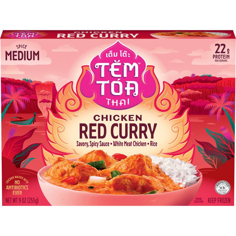 slide 1 of 3, Tem Toa Chicken Red Curry - 9oz, 9 oz