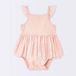 Baby Girls' Tulle Sunsuit - Cloud Island™ Pink 18M