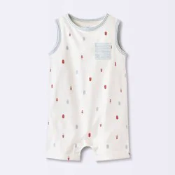 Baby Popsicle Henley Tank Romper - Cloud Island™ White Newborn