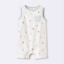 Baby Popsicle Henley Tank Romper - Cloud Island™ White Newborn