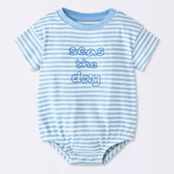 Baby Boys' "Seas The Day" Bubble Romper - Cloud Island™ Blue 0-3M