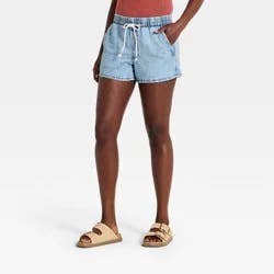 Women's Mid-Rise Denim Beach Shorts 3.5" - Universal Thread™ Light Wash L