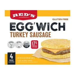 Red's All Natural Turkey Sausage Egg & Cheese Egg'Wich - 3.9oz/4ct