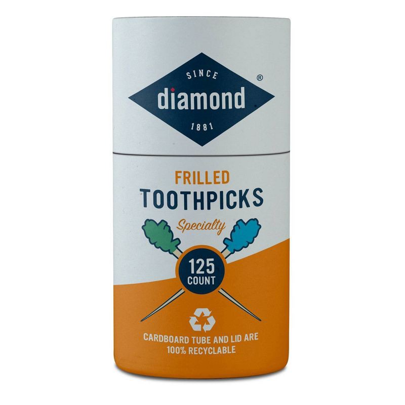 slide 1 of 6, Diamond Frilled Disposable Toothpick - 125ct, 125 ct