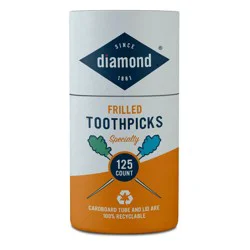 Diamond Frilled Disposable Toothpick - 125ct