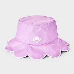 Toddler Girls' Shell Scallop Reversible Bucket Hat - Cat & Jack™ Purple/Cream 12-24M