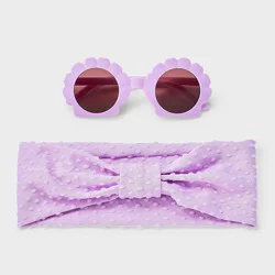 Toddler Girls' Shell Sunglasses with Headband Set - Cat & Jack™ Purple