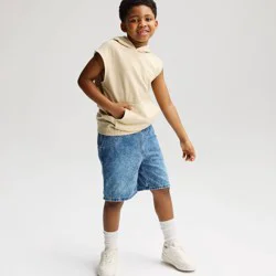 Boys' Sleeveless French Terry Hoodie - Cat & Jack™ Beige S