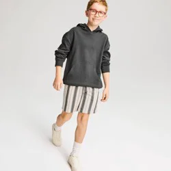 Boys' Textured Hooded Sweatshirt - Cat & Jack™ Charcoal Gray XL