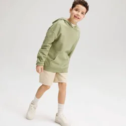Boys' Textured Hooded Sweatshirt - Cat & Jack™ Olive Green XS