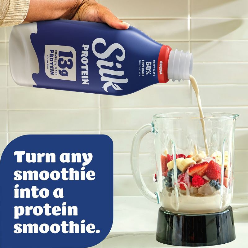 slide 6 of 12, Silk High Protein Gluten Free Chocolate Soy Milk - 48 fl oz, 48 fl oz