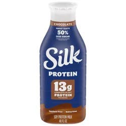 Silk High Protein Chocolate Dairy Free Plant-Based Milk - 48 fl oz