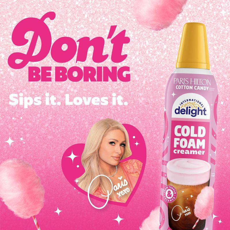 slide 4 of 12, International Delight Paris Hilton Cotton Candy Cold Foam Coffee Creamer - 14oz, 14 oz