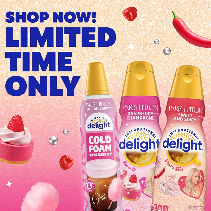slide 7 of 12, International Delight Paris Hilton Cotton Candy Cold Foam Coffee Creamer - 14oz, 14 oz