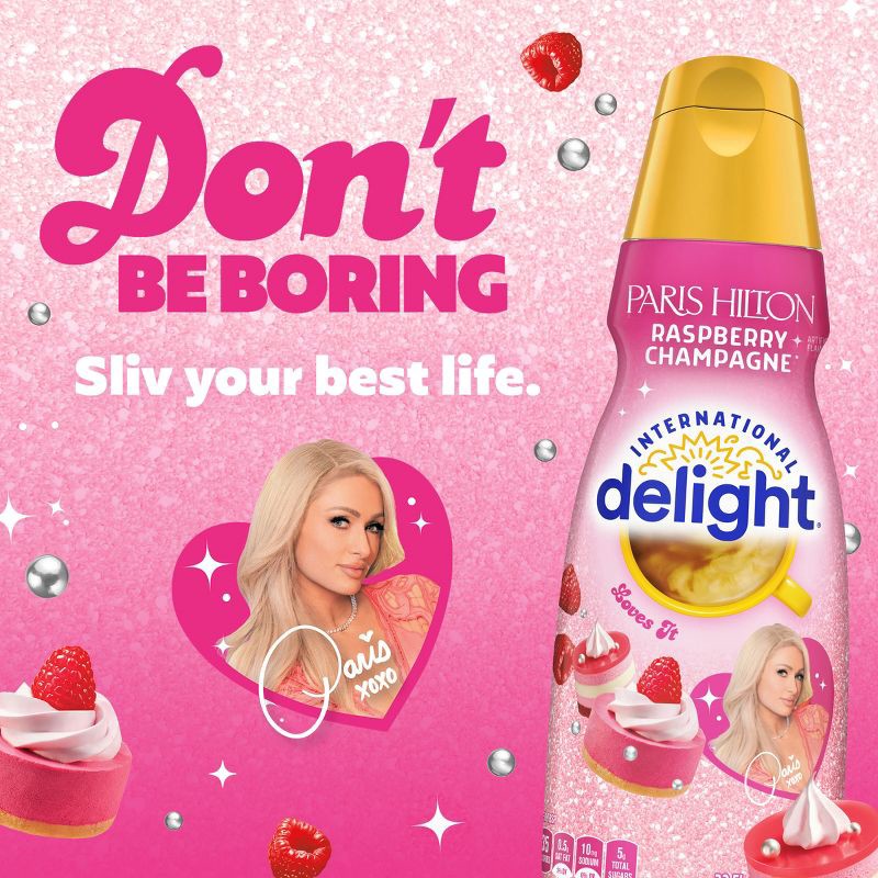slide 4 of 12, International Delight Paris Hilton Raspberry Champagne Coffee Creamer - 32oz, 32 oz
