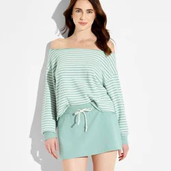 Women's French Terry Skort - Wild Fable™ Aqua Blue S