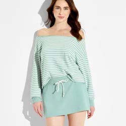 Women's French Terry Skort - Wild Fable™ Aqua Blue XL