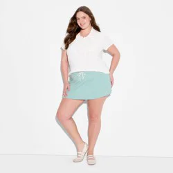 Women's French Terry Skort - Wild Fable™ Aqua Blue XXL