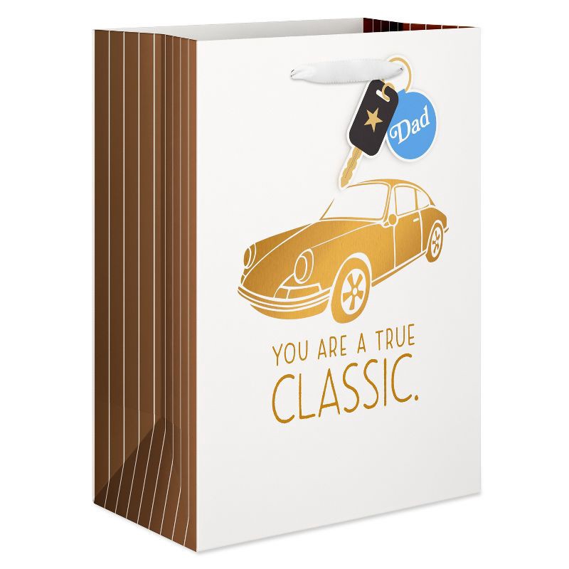 slide 1 of 4, American Greetings Large Father's Day Gift Bag, True Classic 1 Bag 13"x10", 1 ct