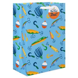 American Greetings Father's Day Medium Gift Bag Reel Deal Dad Colorful