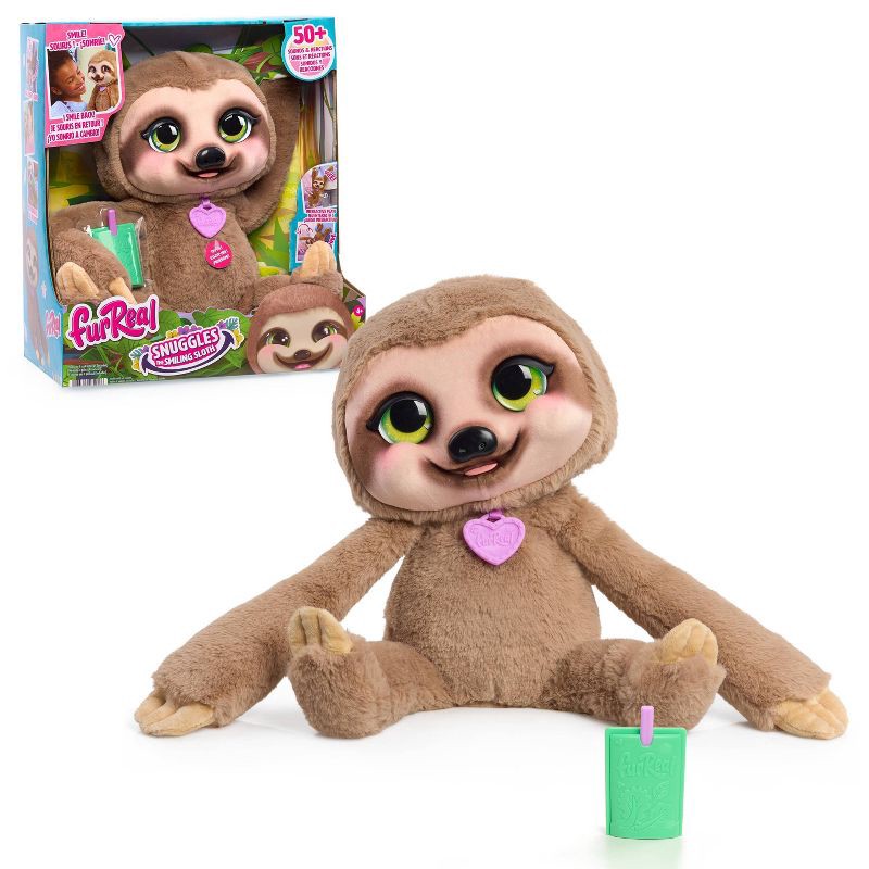 slide 1 of 6, FurReal Friends furReal Snuggles the Smiling Sloth Interactive Plush Toy, 1 ct