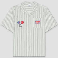 Men's Coca-Cola Sailing Workwear Button-Down Shirt - Blue XL