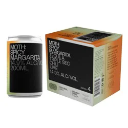 MOTH Drinks Spicy Margarita Spirits - 200ml/4pk Cans
